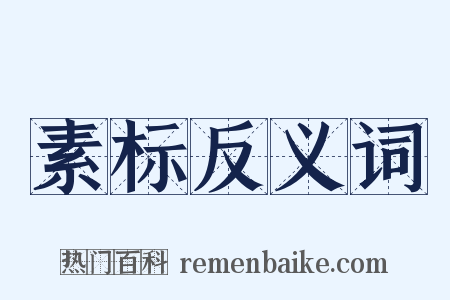 素标反义词是什么意思的图片